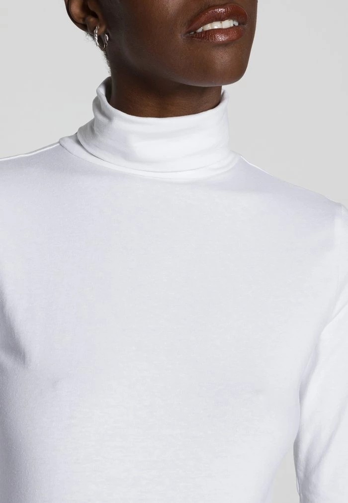 T-Shirt ANNA FIELD Anna Field Basic Roll Neck Long Sleeves Top Blanche Femme | AIA-1721845